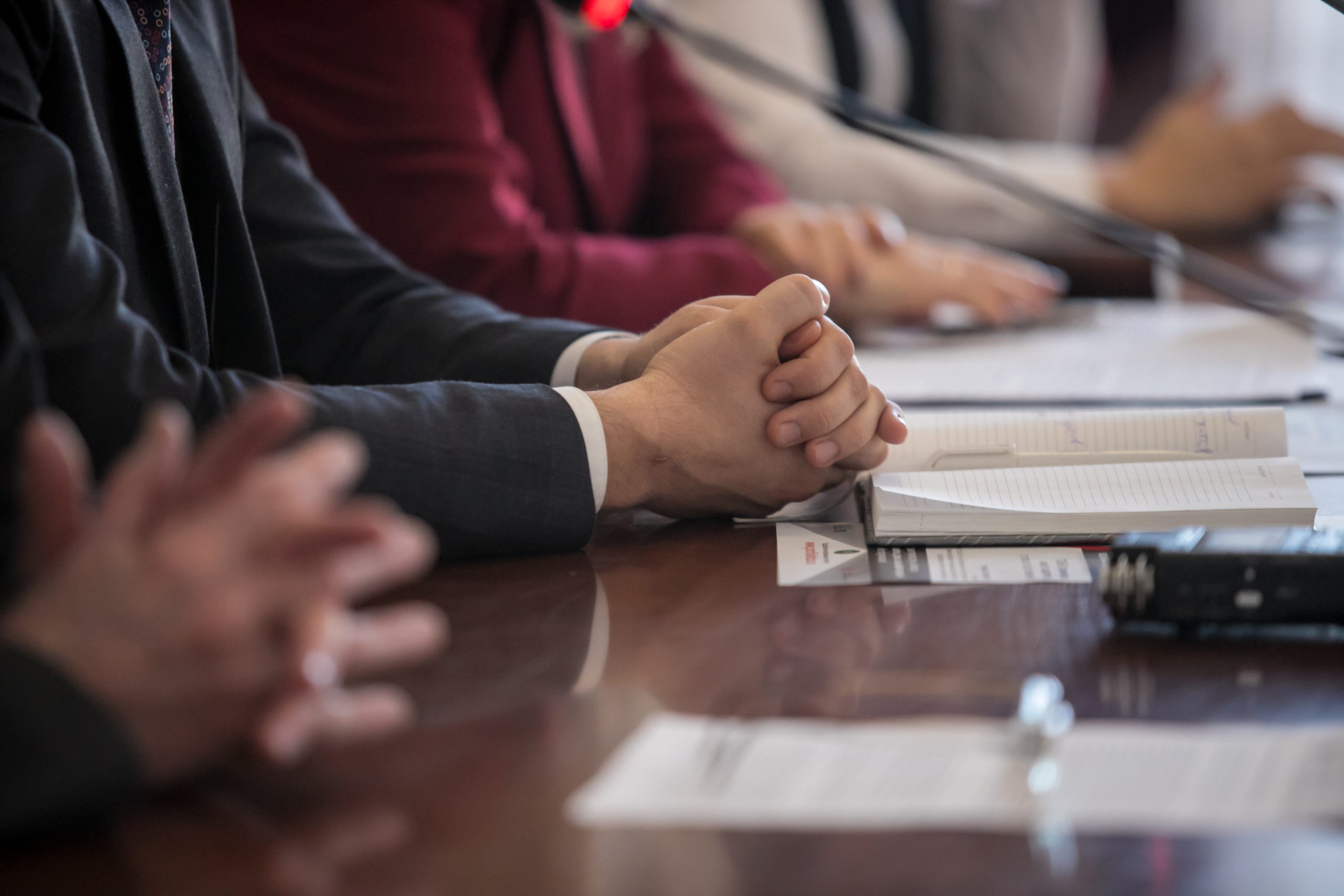 Press,Interview.,Hand,Gesture.,Businessman,Or,Politician.