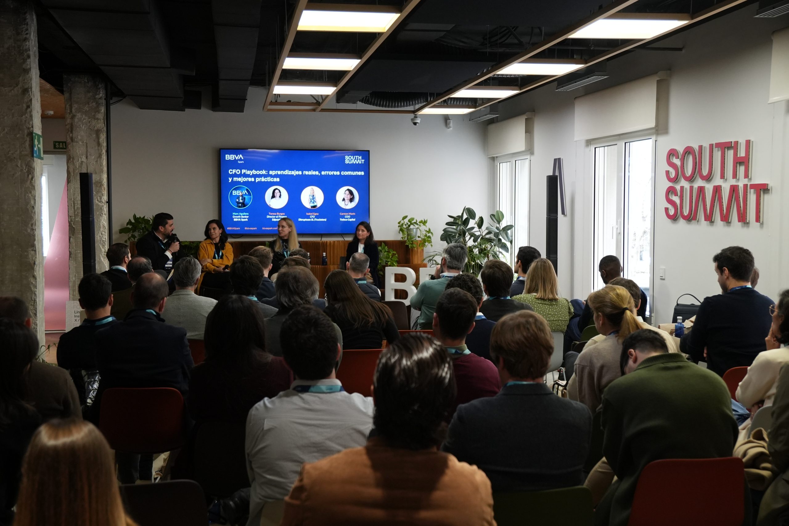 Un nuevo desayuno para CFOs organizado por BBVA Spark en la sede de South Summit en Madrid.